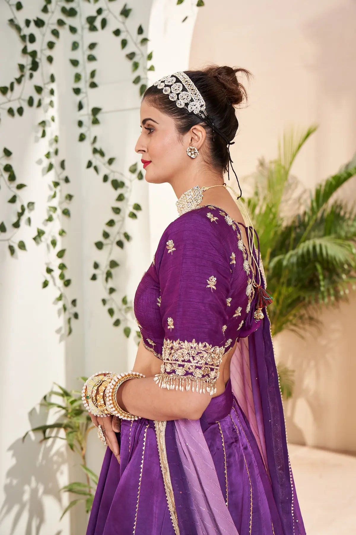 Amethyst Silk Lehenga