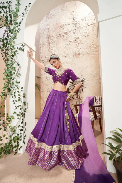 Amethyst Silk Lehenga