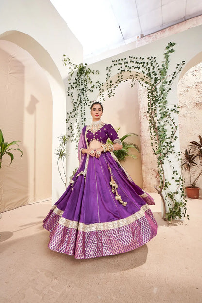 Amethyst Silk Lehenga