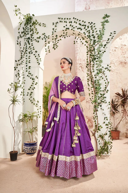 Amethyst Silk Lehenga