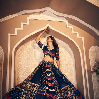 Beautiful twirl blue lehengs