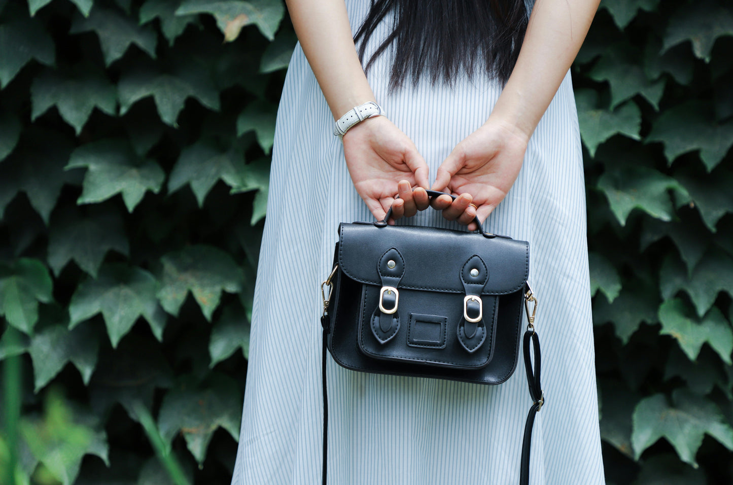 Black Leather hobo bag