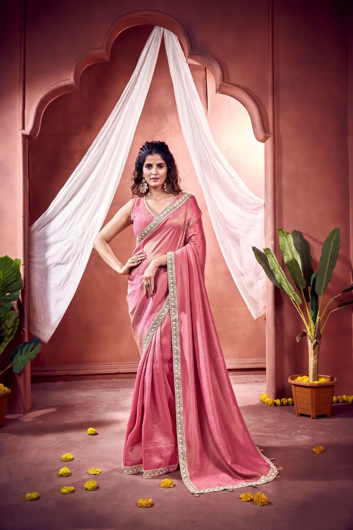 Pink Saree